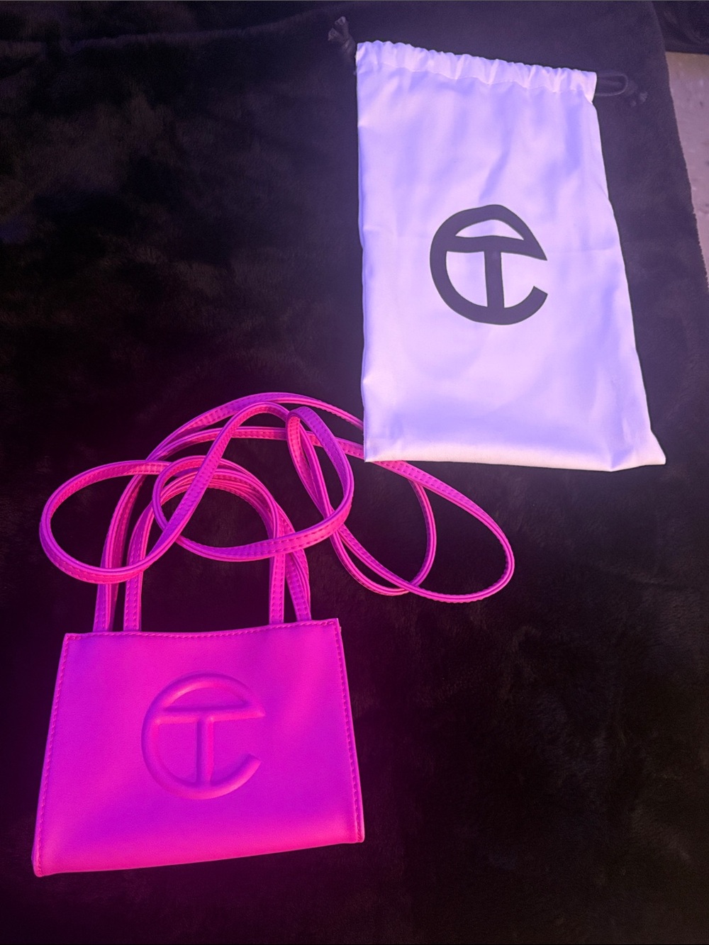 Telfar Mini Shoulder Bag in Hot Pink